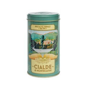 Cialde di montecatini in confezione di latta verde